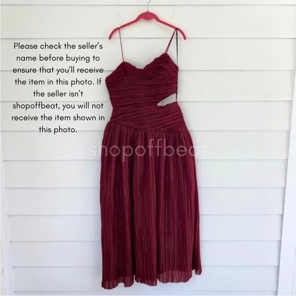 NEW Aje Laurier Wave Maxi Dress Burgundy 6 US - Picture 15 of 17